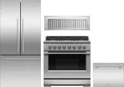 4 Piece Package Includes Refrigerator, Range, Hood And Dishwasher